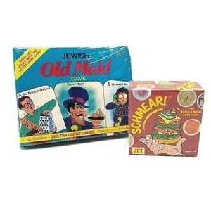 LOT of 2 Jewish Educational Games Old Maid Schmear